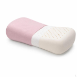 Natūralaus latekso mini kelioninė pagalvė biuro poguliams ir lauko naudojimui 40x20x8cm &Scaron;viesiai pilka medvilnė 40x20x8cm_Light Pink Cotton Pillowcase