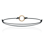 Les Tr&eacute;sors De Lily [K5166] - Bracelet plaqu&eacute; or 'Chor&eacute;graphie' noir - 10 mm auksas