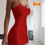 Sexy Summer Sundress Moterys su petne&scaron;ėlėmis be rankovių Bodycon trumpa mini klubo suknelė vakarėliui XL raudona