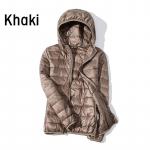 Moteri&scaron;kas rudeninis paltas 90 % balta pūkinė striukė su gobtuvu, atspari vėjui, laisvalaikio &scaron;ilta žiema S-5XL