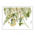 Žalių augalų lapų sienų lipdukas Gražūs gėlių lipdukai, skirti tualeto namų dekoravimui žalia