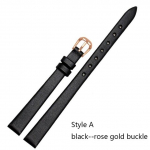 Natūralios odos laikrodžio apyrankė Moteri&scaron;ka madinga apyrankė Rankiniai laikrodžiai Mini apyrankė 6 mm 8 mm 10 mm 12 mm 14 mm mažo dydžio laikrodžio dirželis raudonas 8mm