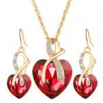 Stilingi kabliukai Auskarai Kaklo papuo&scaron;alas Delicate Lady Rhinestones žalia