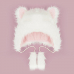 Mielos Kawaii katės ausys, moteri&scaron;kos kepuraitės, kepuraitės, moteri&scaron;kos lolita, ruduo, žiema, &scaron;ilti, atsitiktiniai pūkuoti kepuraitės Pra&scaron;matni gatvės apranga Animacinis filmas Graži kepurė
