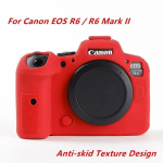 R6 silikoninis &scaron;arvų dėklas, korpuso dangtelio apsauga, DSLR fotoaparato krep&scaron;ys, neslystantis tekstūros dizainas, skirtas Canon EOS R6 Mark II R6II