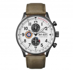 AVI-8 Hawker Hurricane Classic Chronograph Ivory Grayscale White Ciferal Quartz AV-4011-0B Vyri&scaron;kas laikrodis