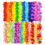 24 vnt Havajų Leis Dirbtinio &scaron;ilko gėlių karoliai Tropical Party Favor Beach Dance Leis Gimtadienio vakarėlis prie baseino