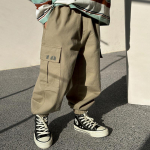 Kelnės berniukams, Laisvalaikio darbo kelnės, Pavasario ir rudens vaiki&scaron;kos didelių berniukų mados tendencijos, Laisvos kelnės, Madingos kulk&scaron;nies kelnės 120 juoda