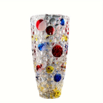 1 vnt 9,84 colio stiklo burbulo stiliaus vaza Unikali burbulinė dekoratyvinė vaza-meno ornamentai Vaza-labai tinka namų dekoravimui Stalo gėlių ekranas Mantel Cott