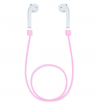 Ausinių laikiklis - Apple - Airpods - Fluorescuojantis silikonas - Rožinis - Apsauga nuo pametimo