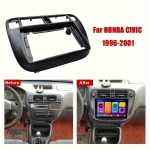 Automobilio priekinė panelė radijui Honda Civic (EJ/EK/EM) 1995-2001 Skydelio montavimo adapteris Prietaisų skydelio konsolės rėmelio plok&scaron;tės apdailos dangtelis juoda