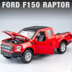 Nauja 1:32 Ford Raptor F150 Pikapas visureigis Metalinis lietas lydinio Modelinis automobilis Garsas &Scaron;viesa Atgal traukiamas Kolekcija Vaikų žaislas Dovanos A188 raudona