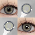EYESHARE 2pcs Gray Color Pupils for Eyes Natural Brown Eye Makeup Contacts Annual Cosmetic Lens
