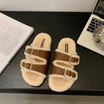 [Dėdės Batai] Birkenstock nauji 2025 m. i&scaron;eigai, purios medvilninės &scaron;lepetės, storapadės purios &scaron;lepetės, moteri&scaron;kos lauko apranga retro namams 35 chaki