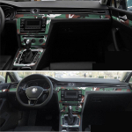 3D/5D anglies pluo&scaron;to lipdukai Volkswagen VW Passat B8 interjero centrinės konsolės, durų rankenėlių lipdukai, automobilio stiliaus aksesuarai Style A-LHD