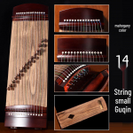 Ne&scaron;iojamas 14 stygų mini guzheng vaikams &ndash; 70 cm pradedančiųjų praktikos instrumentas