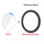 Metalinis rėmelio žiedas &bdquo;Xiaomi Watch S4/S3&ldquo; pakeitimui, laikrodžio korpuso dangtelis &bdquo;Xiaomi Watch S3 S4&ldquo; eSIM+Grūdinto stiklo apsauginė plėvelė MI Watch S3 S3 eSIM