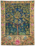 Gyvybės medis gobelenas sienai viduramžių klasika vintažiniai gėlių ra&scaron;tas modernus sienų meno dekoras retro gėlių namų dekoracija 125x150cm (50x60in) gray