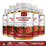Airboy berberino HCl 1000 mg 120 kapsulių - Augalinė formulė, kasdienė savijauta, metabolizmo palaikymas 120*5