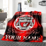 Individualus pavadinimas Liverpulio futbolo klubo spaudinys Flanelinis pledas Auk&scaron;tos kokybės &Scaron;iltas Patogus Apklotas Visiems sezonams Puikiai tinka dovanoms Namų dekoras 150cm x 200cm
