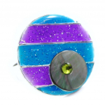 NOA [H8856] - Bague Cr&eacute;ateur 'Bora Bora' bleu violet turkis