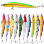 Žvejybos masalai 10 vnt 12 cm dirbtinės žūklės masalas Minnow masalas Treble Hooks Life-like Crankbaits masalai 10Pcs