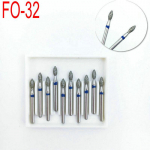 10 vnt Dental Diamond FG didelės spartos kapos, skirtos poliravimui, lyginamiesiems odontologijos įrankiams Dantų kapos 1,6 mm FO-32