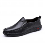 Natūralios odos vyri&scaron;ki avalynė Laisvalaikis Slip On Formal Loafers Vyri&scaron;ki mokasinai Itali&scaron;ki juodi vyri&scaron;ki plok&scaron;čiapadžiai batai 38 juoda