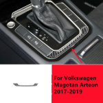 Anglies pluo&scaron;to automobilio vidaus dekoravimo lipdukai, skirti &bdquo;Volkswagen VW Magotan Arteon 2017&ldquo; &ndash; centrinės konsolės dangtelio apdailai automobiliui N gray