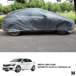 Universalus skaidrus automobilio dangtelis su elastine juostele PE plastiko skaidrus, pilnas automobilio apsauginis skydas S gray
