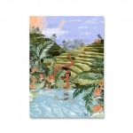 Yoga Girl Plakatas Spausdintas drobė Sieninis Menas Tropical Plant Iliustracijos Pie&scaron;imas Paveikslėliai 21cm&times;30cm NoFrame