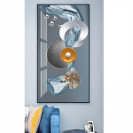 Abstrakti vientisa geometrinė dekoratyvinė tapyba &Scaron;iuolaikinė &Scaron;iaurės &scaron;alių metalo meno juostelė drobė Plakatų spaudiniai svetainės dekoravimui veranda 20x30cm Unframed dangaus mėlyna spalva