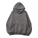 Vyri&scaron;kas rudens žiemos gobtuvas Dviejų sluoksnių vientisos spalvos laisvas, didelės ki&scaron;enės, mink&scaron;tas, laisvas megztinis ilgomis rankovėmis, elastingas rankogaliai su gobtuvu gatvės apranga Vyri&scaron;kas gobtuvas XL tamsiai pilka spalva