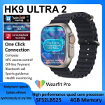HK9 Ultra 2 i&scaron;manusis laikrodis AMOLED 4GB laikrodis Ultra2 ChatGPT NFC i&scaron;manusis laikrodis vyrams Ai Laikrodžio ciferblato kompaso hidroizoliacija