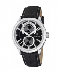Festina Retro odinis dirželis daugiafunkcis juodas kvarcinis ciferblatas F16573-3 vyri&scaron;kas laikrodis
