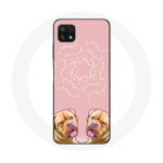 Coque pour Samsung Galaxy A22 5G Dogue de Bordeaux sym&eacute;trique photo