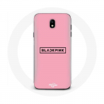 Coque pour Samsung Galaxy S4 Blackpink Groupe de K-pop Logo Fond Rose