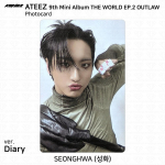 ATEEZ 9-asis mini albumas THE WORLD EP.2 OUTLOW Photocard HONGJOONG SINGHWA SAN KPOP Seonghwa - Diary ver. #1