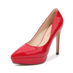 12 cm kulnas smailus pir&scaron;tas Catwalk Fashion Stiletto 2,5 cm platforma Solid Sexy Didelis dydis 35-46 Batai Dizainas Auk&scaron;takulniai Pompos 42 raudona