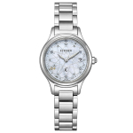 Citizen xC ES9490-87D Riboto leidimo baltas radijo bangomis valdomas saulės energija įkraunamas sidabras