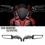 Skirta Ducati Streetfighter V4 S V4S V2 motociklų priedams &scaron;oninio veidrodėlio priekinio sparno &scaron;oninio galinio vaizdo atbulinės eigos veidrodėliui