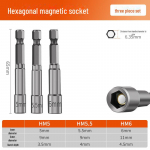 8 mm magnetinis &scaron;e&scaron;iakampio lizdo galvutės grąžtas ir veržliaraktis įrankių rinkinys