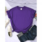 Vasariniai moteri&scaron;ki vienspalviai mar&scaron;kinėliai Patogūs Derantys prie visko Daugiaspalviai drabužiai Laisvi Mar&scaron;kinėliai trumpomis rankovėmis su O formos i&scaron;kirpte Kasdieniai moteri&scaron;ki vir&scaron;ūnės S