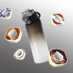 720 ml butelis, atnaujintas vandens buteliuko rinkinys su 7 kapsulėmis geriamasis &scaron;iaudelis, lauko vandens butelis One Size juoda