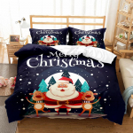 3 vnt antklodės užvalkalas Kalėdų serija Snowman Red Hat Gift Print &Scaron;ventinis patalynės komplektas vaikams ir suaugusiems Vienvietis Dvivietis Didelė 220x240 135x200cm 3PCS