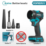 YOFIDRA &Scaron;epečiams Nenaudojantis 2-in-1 Turbo Pūstuvas Jet Ventiliatorius & Dulkių Siurblys 80000RPM Rankinis Dulkių Pūtimo Įrankis Makita 18V Baterijos Kai&scaron;čiui Without battery