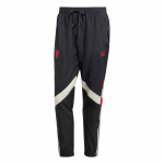 Adidas Originals SS24 Manchester United Sportinio Kostiumo Serija Retro Sportinės Rai&scaron;teliu Užri&scaron;amos Spalvų Bloko Laisvalaikio Megztos Kelnės Vyri&scaron;kos Kelnės Juodos IS6527 M