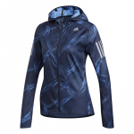 Adidas W Own The Run Su Gobtuvu Užtraukiama Ilgomis Rankovėmis Striukė Moteri&scaron;ka Striukė Tamsiai Mėlyna DZ2011 M