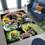 3D Geležinių Merginų Muzikos Grupės Meninis Kilimas-Takelis Miegamajam Svetainei Sofai Namų Durų Takelis Dekoras, Didelis Vaikams Neslystantis Grindų Takelis 60x90cm( 23x35in )