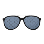 Louis Vuitton Mix It Up Apvalūs logotipiniai akiniai nuo saulės Vyri&scaron;ki akiniai nuo saulės Juodi Z1877U Gray,F